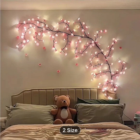 Cherry blossom room lighting decor Pink Blossom LED Wall Lights usb pink